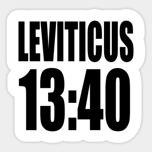 Leviticus 13:40 (in black letter) Sticker